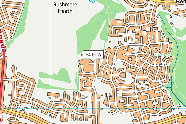 IP4 5TW map - OS VectorMap District (Ordnance Survey)