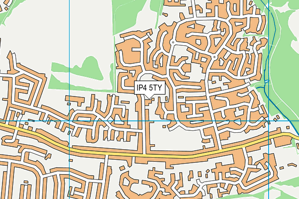 IP4 5TY map - OS VectorMap District (Ordnance Survey)