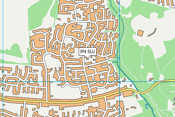 IP4 5UJ map - OS VectorMap District (Ordnance Survey)