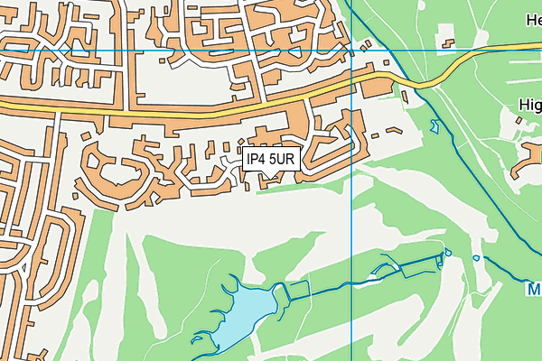 IP4 5UR map - OS VectorMap District (Ordnance Survey)