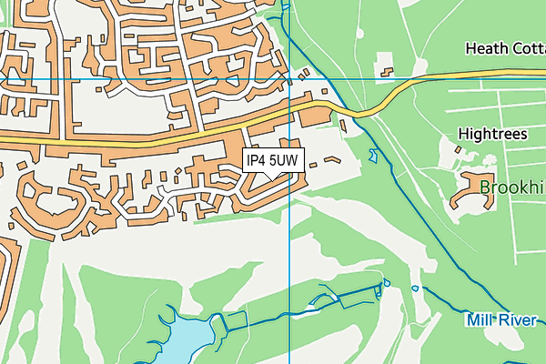 IP4 5UW map - OS VectorMap District (Ordnance Survey)