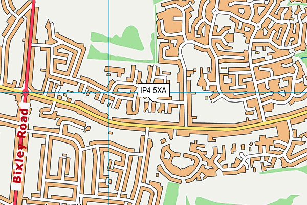 IP4 5XA map - OS VectorMap District (Ordnance Survey)