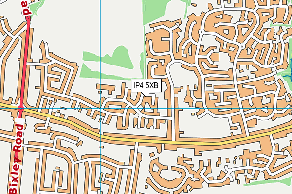 IP4 5XB map - OS VectorMap District (Ordnance Survey)
