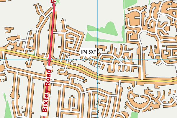 IP4 5XF map - OS VectorMap District (Ordnance Survey)