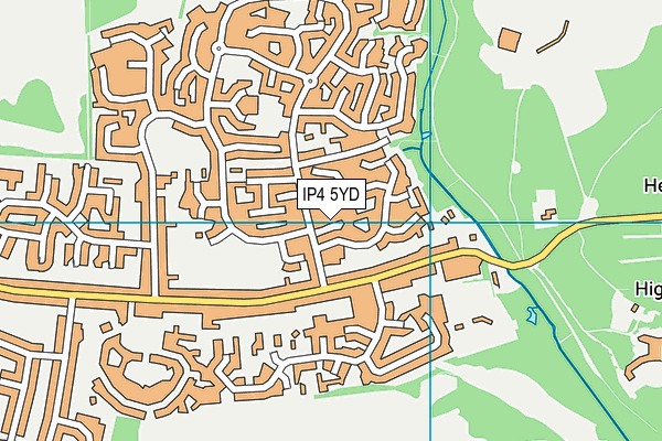 IP4 5YD map - OS VectorMap District (Ordnance Survey)