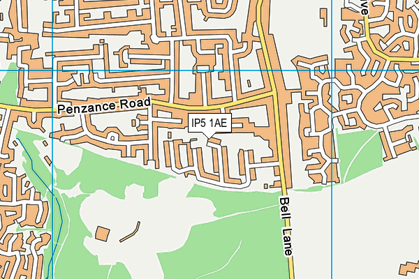 IP5 1AE map - OS VectorMap District (Ordnance Survey)