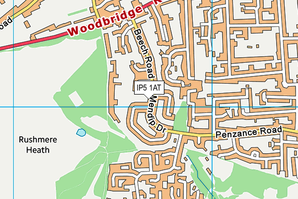 IP5 1AT map - OS VectorMap District (Ordnance Survey)