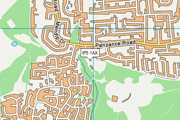 IP5 1AX map - OS VectorMap District (Ordnance Survey)