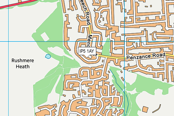 IP5 1AY map - OS VectorMap District (Ordnance Survey)