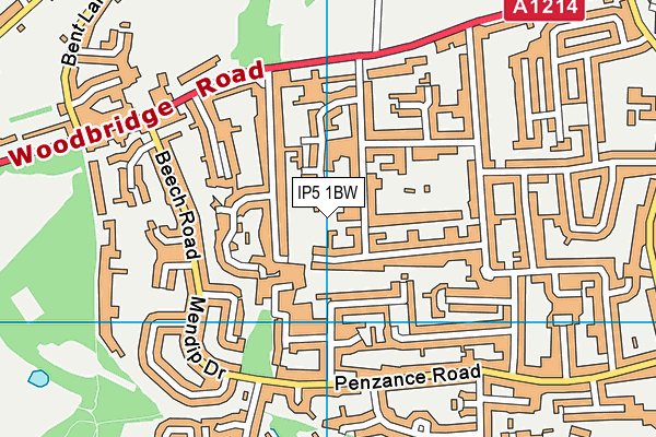 IP5 1BW map - OS VectorMap District (Ordnance Survey)