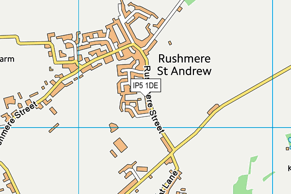Ipswich School Sports Centre (Rushmere) map (IP5 1DE) - OS VectorMap District (Ordnance Survey)