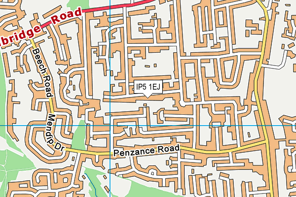 IP5 1EJ map - OS VectorMap District (Ordnance Survey)
