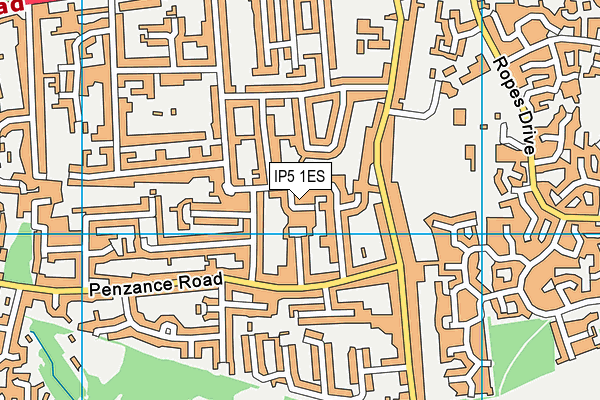 IP5 1ES map - OS VectorMap District (Ordnance Survey)