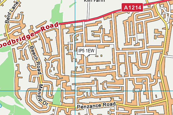 IP5 1EW map - OS VectorMap District (Ordnance Survey)