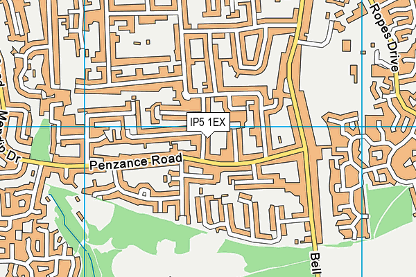 IP5 1EX map - OS VectorMap District (Ordnance Survey)