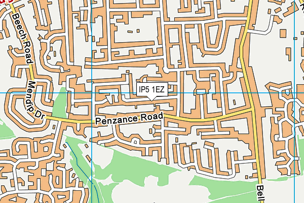 IP5 1EZ map - OS VectorMap District (Ordnance Survey)