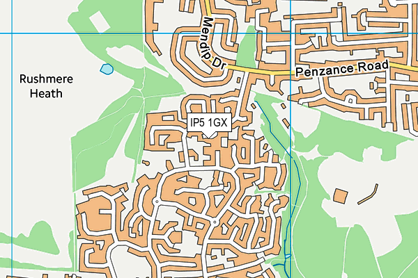 IP5 1GX map - OS VectorMap District (Ordnance Survey)