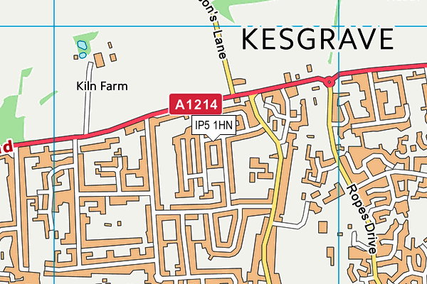 IP5 1HN map - OS VectorMap District (Ordnance Survey)