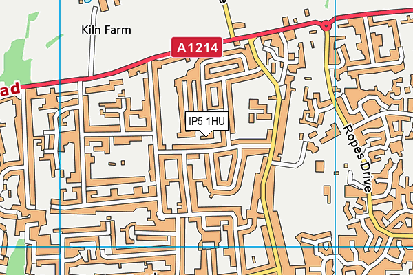 IP5 1HU map - OS VectorMap District (Ordnance Survey)