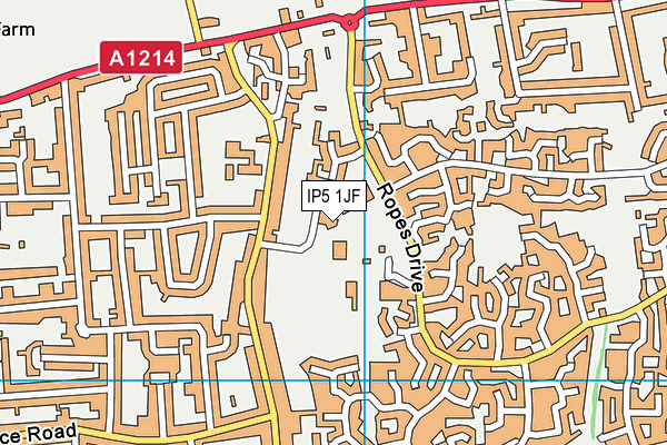 Kesgrave War Memorial Community Centre map (IP5 1JF) - OS VectorMap District (Ordnance Survey)