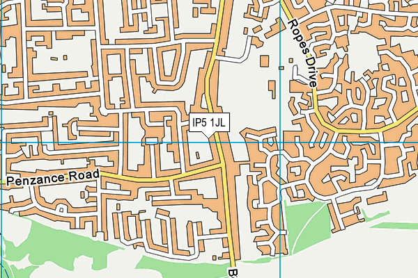 IP5 1JL map - OS VectorMap District (Ordnance Survey)
