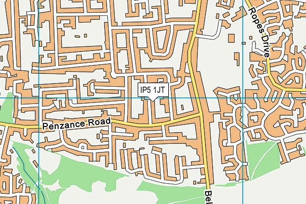 IP5 1JT map - OS VectorMap District (Ordnance Survey)