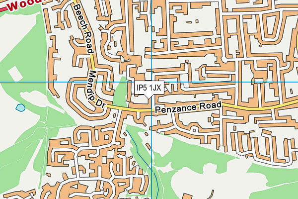 IP5 1JX map - OS VectorMap District (Ordnance Survey)