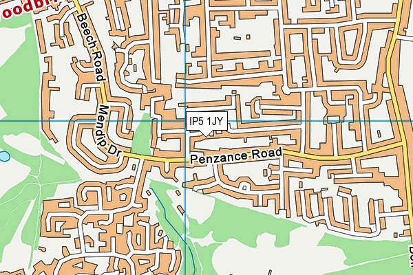 IP5 1JY map - OS VectorMap District (Ordnance Survey)