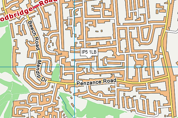 IP5 1LB map - OS VectorMap District (Ordnance Survey)