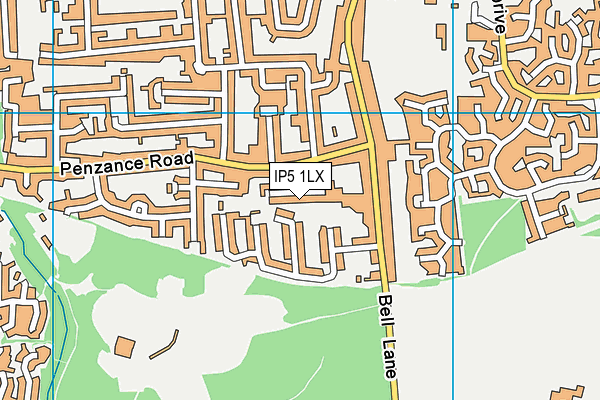 IP5 1LX map - OS VectorMap District (Ordnance Survey)
