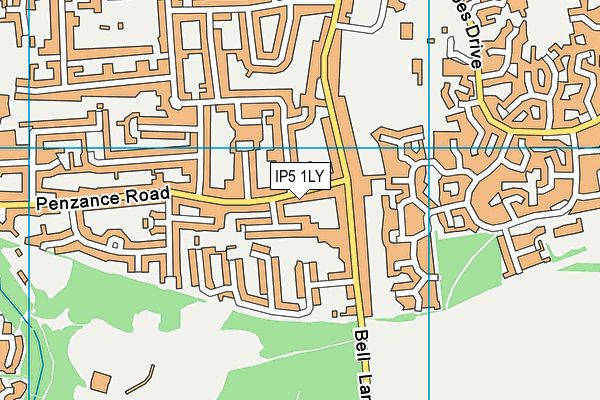 IP5 1LY map - OS VectorMap District (Ordnance Survey)
