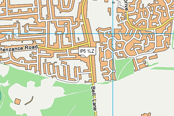 IP5 1LZ map - OS VectorMap District (Ordnance Survey)