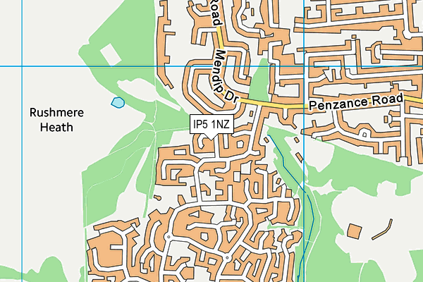 IP5 1NZ map - OS VectorMap District (Ordnance Survey)