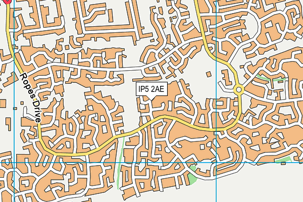 IP5 2AE map - OS VectorMap District (Ordnance Survey)