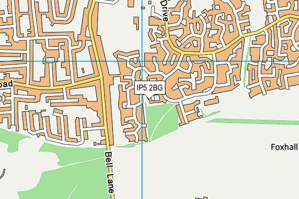 IP5 2BG map - OS VectorMap District (Ordnance Survey)