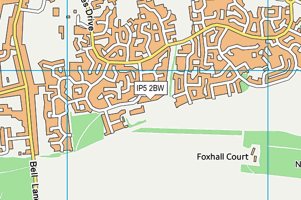 IP5 2BW map - OS VectorMap District (Ordnance Survey)
