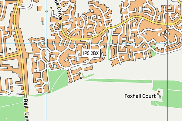IP5 2BX map - OS VectorMap District (Ordnance Survey)