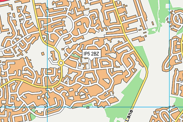 IP5 2BZ map - OS VectorMap District (Ordnance Survey)