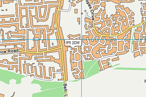 IP5 2DW map - OS VectorMap District (Ordnance Survey)