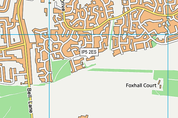 Cedarwood Primary School map (IP5 2ES) - OS VectorMap District (Ordnance Survey)