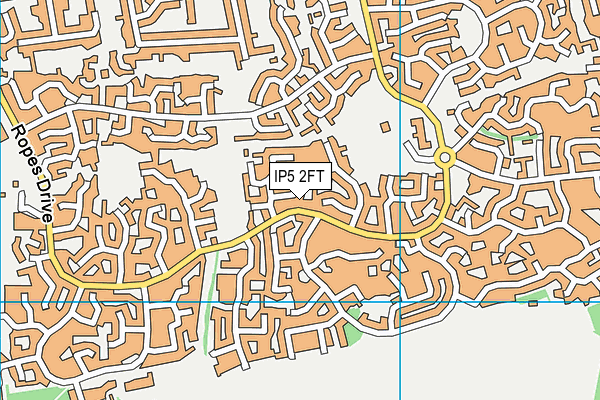 IP5 2FT map - OS VectorMap District (Ordnance Survey)