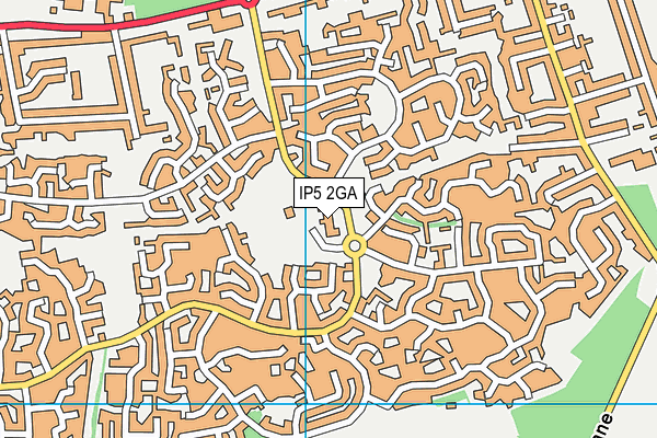 IP5 2GA map - OS VectorMap District (Ordnance Survey)