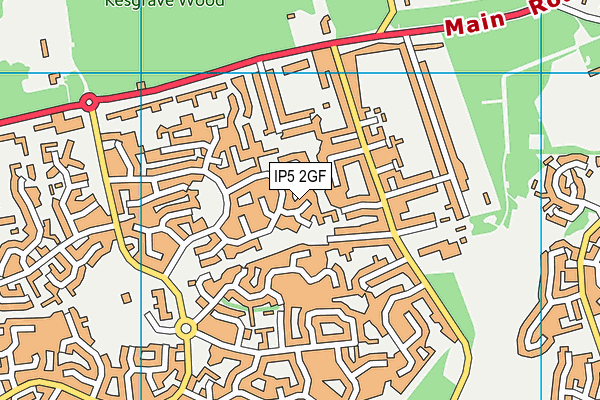 IP5 2GF map - OS VectorMap District (Ordnance Survey)