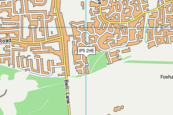 IP5 2HE map - OS VectorMap District (Ordnance Survey)
