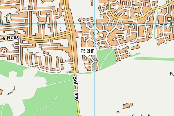 IP5 2HF map - OS VectorMap District (Ordnance Survey)