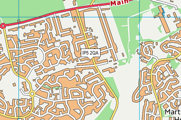 IP5 2QA map - OS VectorMap District (Ordnance Survey)