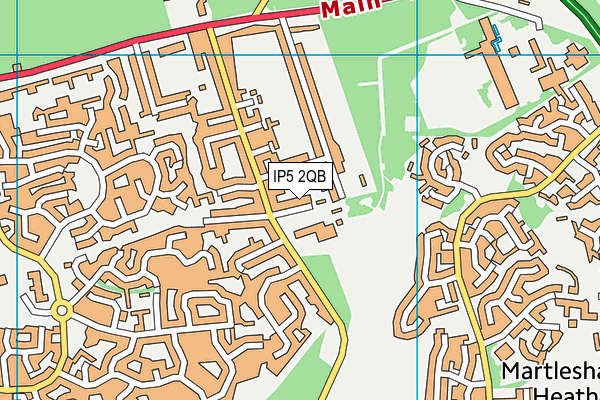IP5 2QB map - OS VectorMap District (Ordnance Survey)