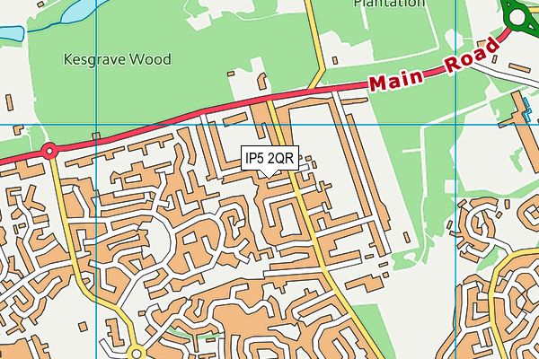 IP5 2QR map - OS VectorMap District (Ordnance Survey)