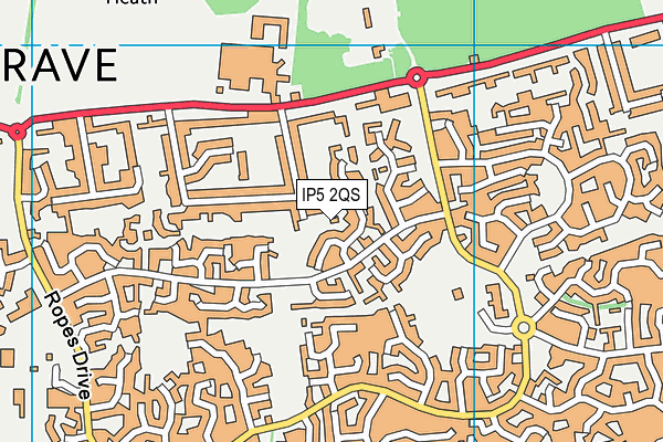 IP5 2QS map - OS VectorMap District (Ordnance Survey)