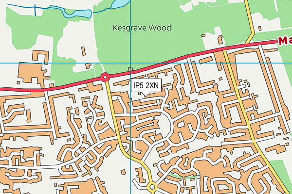 IP5 2XN map - OS VectorMap District (Ordnance Survey)